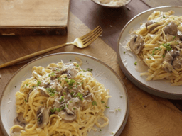 cách làm mì Ý sốt kem nấm