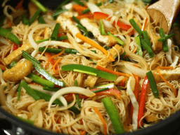 cách làm bún gạo xào chay