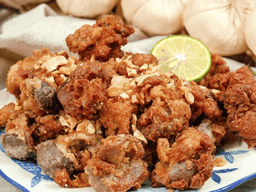 cách làm mề gà chiên tỏi