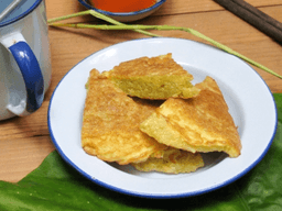 cách làm trứng chiên cốm