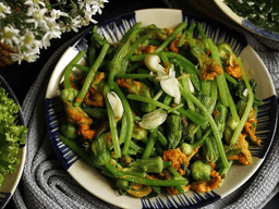 cách làm bông bí xào tỏi