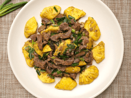 cách xào lòng gà với dứa