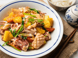 cách làm mực xào thập cẩm