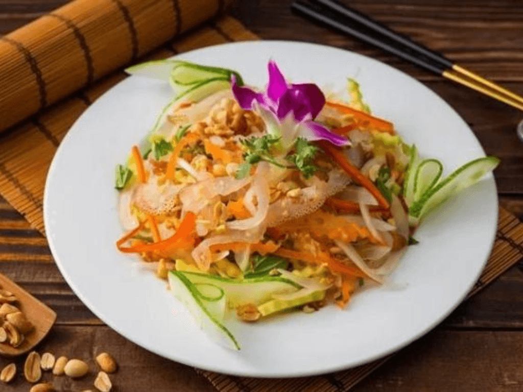 Cách làm nộm sứa xoài xanh đỉnh nhất “Vịnh Bắc Bộ” giòn sật không ra nước