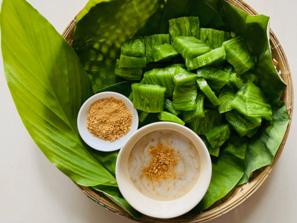 Cách làm bánh đúc lá dứa "gân" dẻo dai ngon tuyệt cú mèo chuẩn vị miền Tây