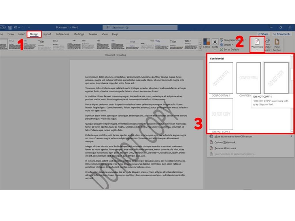 Cách tạo watermark trong Word "siêu đơn giản" Đánh dấu bản quyền Unique