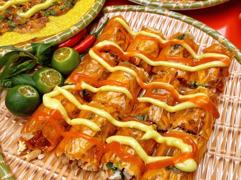 Cách làm bánh tráng cuốn sốt mayonnaise béo bùi “ngon phát nghiện”