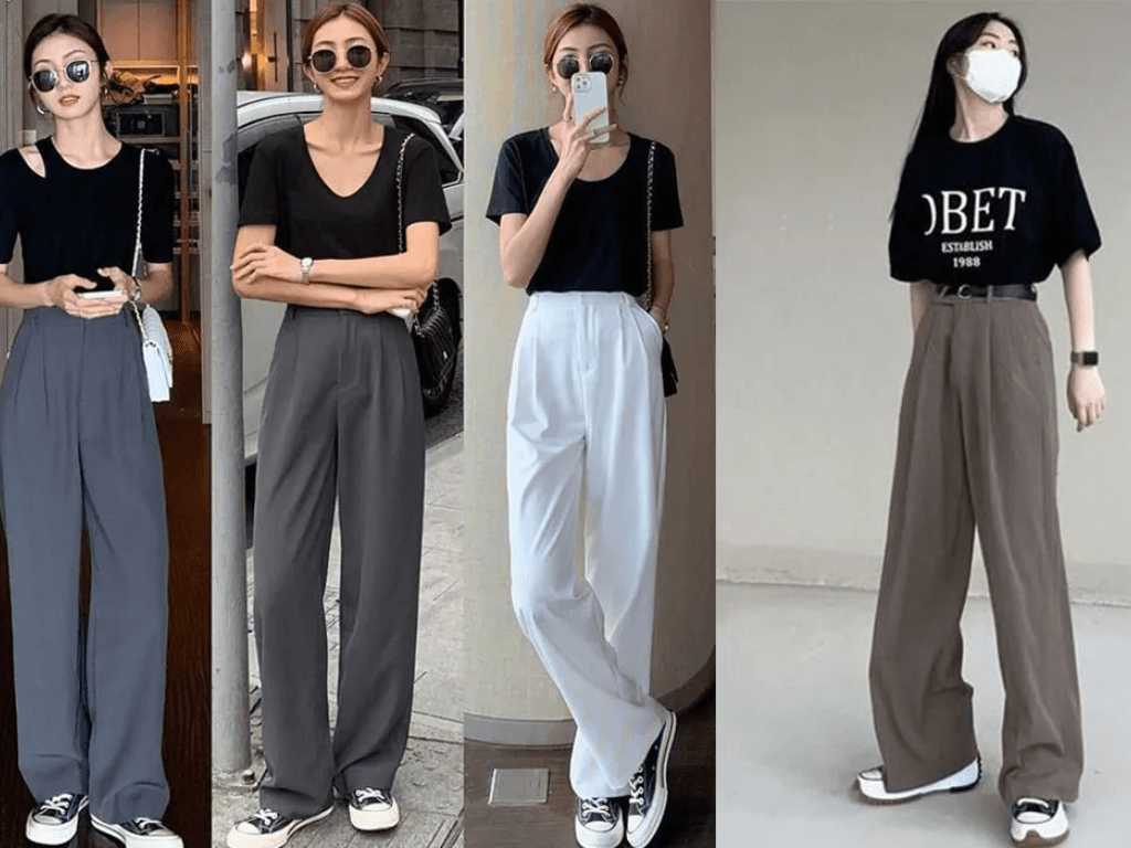 Quần màu ghi phối với áo màu gì nữ? 5 công thức mặc lên là sang xịn