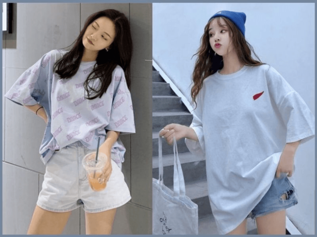 Phối đồ với áo thun oversize nữ: 7 công thức biến bạn thành “fashion icon”