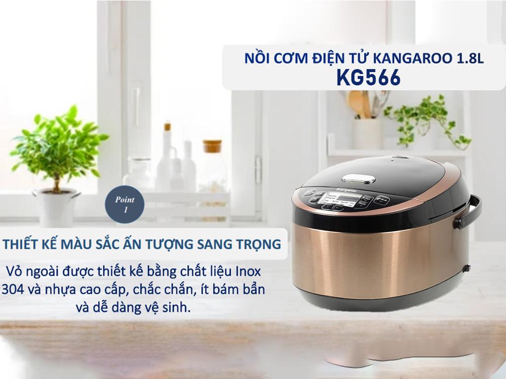 Hướng dẫn sử dụng nồi cơm Kangaroo KG566 1.8L Giá TỐT, phù hợp gia đình 2 - 6 người
