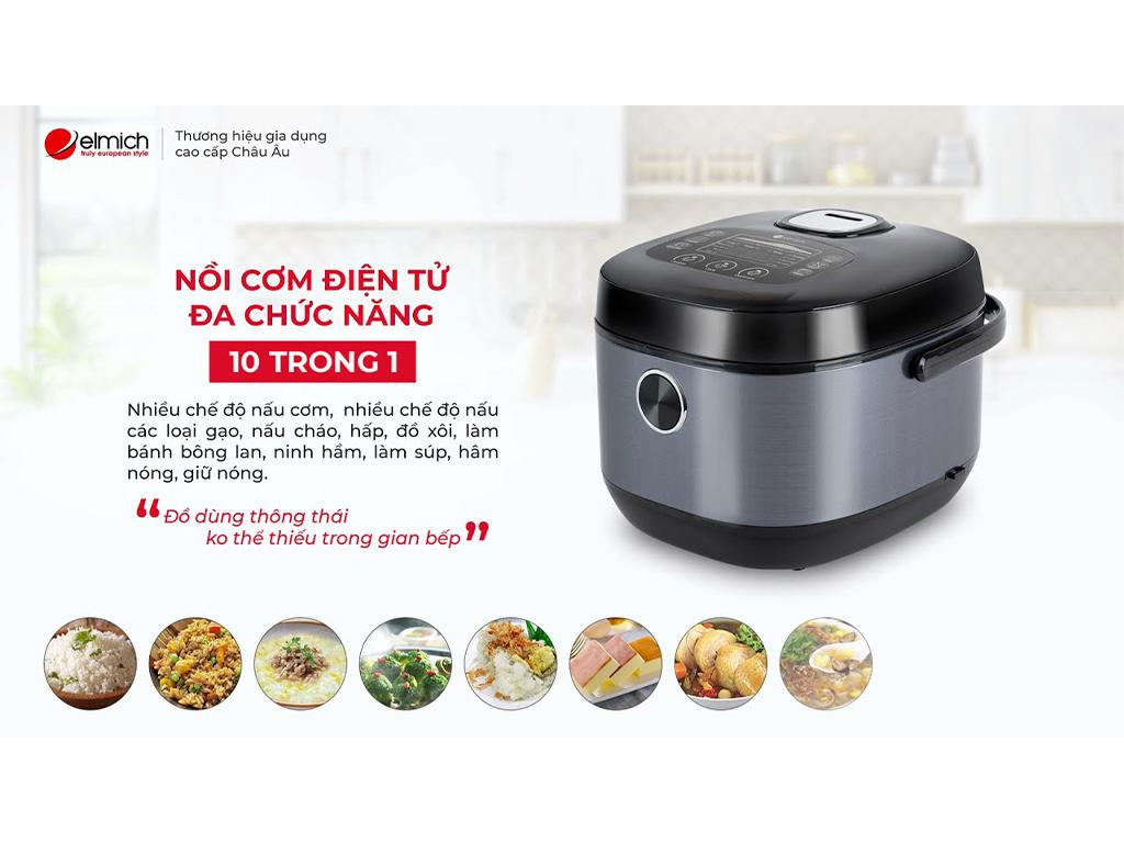 Nồi cơm điện Elmich EDA-0819: nồi cơm điện tử đa năng, đáng tin cậy