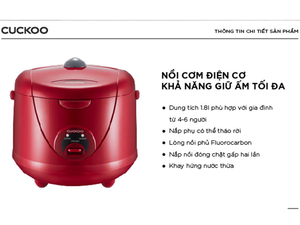 So sánh nồi cơm điện Cuckoo 1.8 lít CR 1021 với nồi cơm điện Cuckoo CR 1055