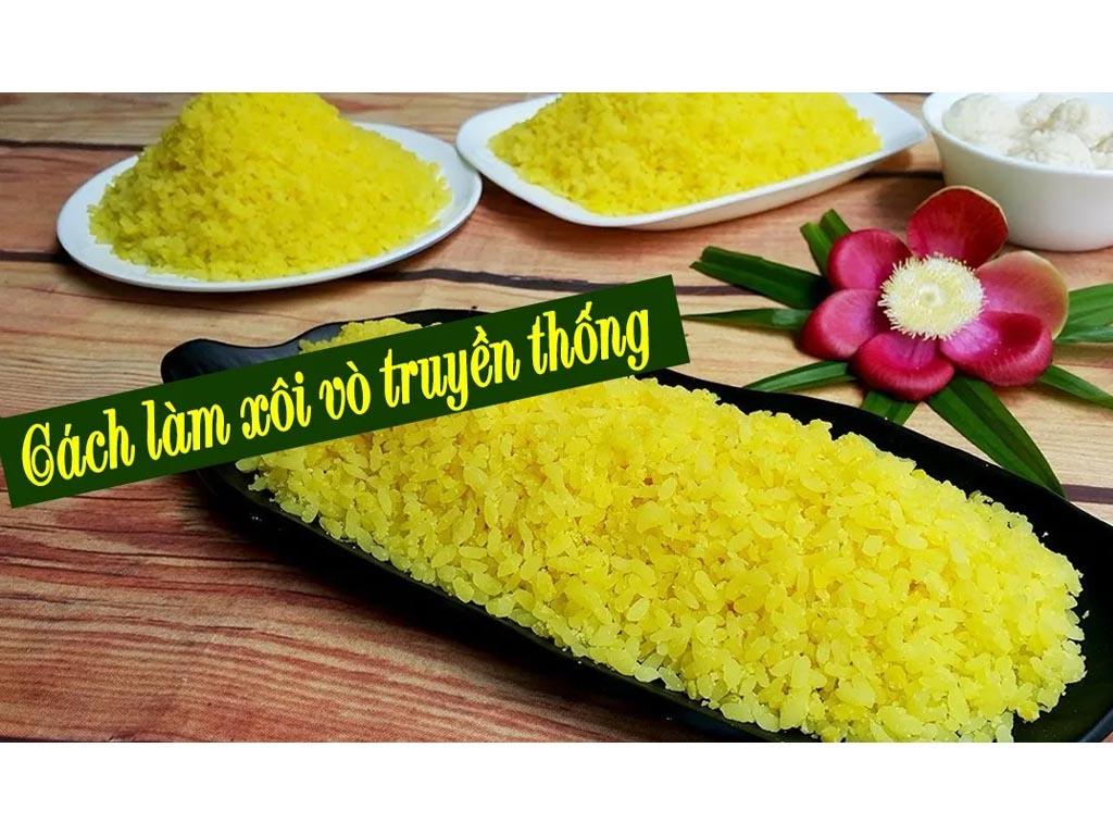 Cách nấu xôi vò bằng nồi cơm điện chuẩn vị Hà Thành mềm, dẻo KHÔNG khô
