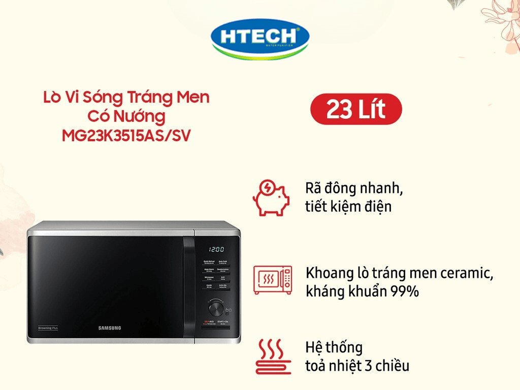 Top Các Tính Năng Nổi Bật của Lò Vi Sóng Samsung MG23K3515AS: Đáng Mua Nhất Trong Phân Khúc