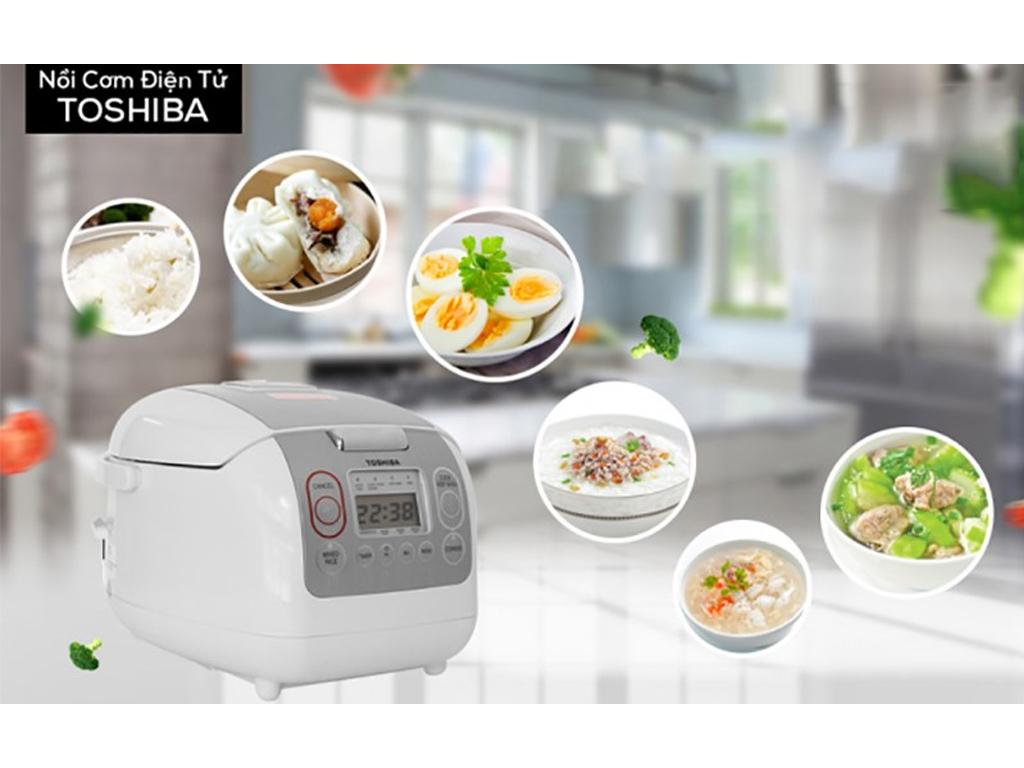 Cách nấu cháo bằng nồi cơm điện Toshiba RC - 18NMFVN (WT). Có nên mua nồi cơm Toshiba