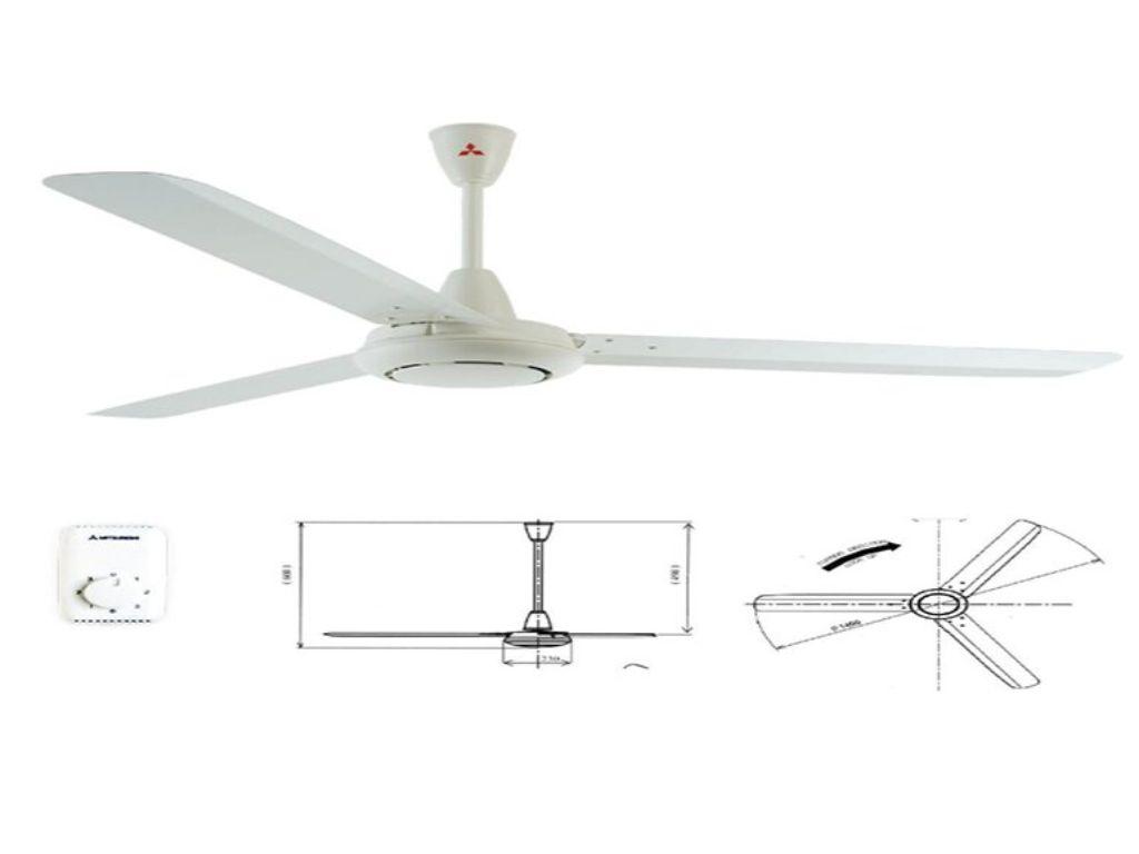 Đánh giá quạt trần 3 cánh Mitsubishi C56 GS chính hãng giá rẻ: Tạo gió mạnh mẽ, chống rung lắc tuyệt tối!