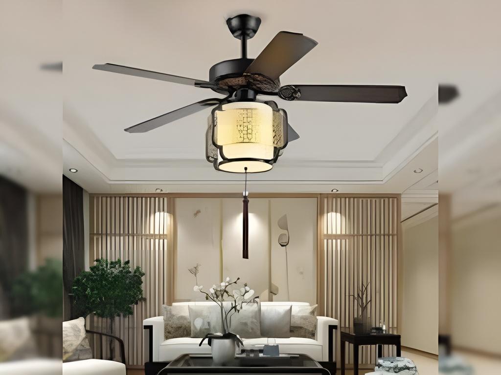 quạt trần đèn trang trí phòng khách