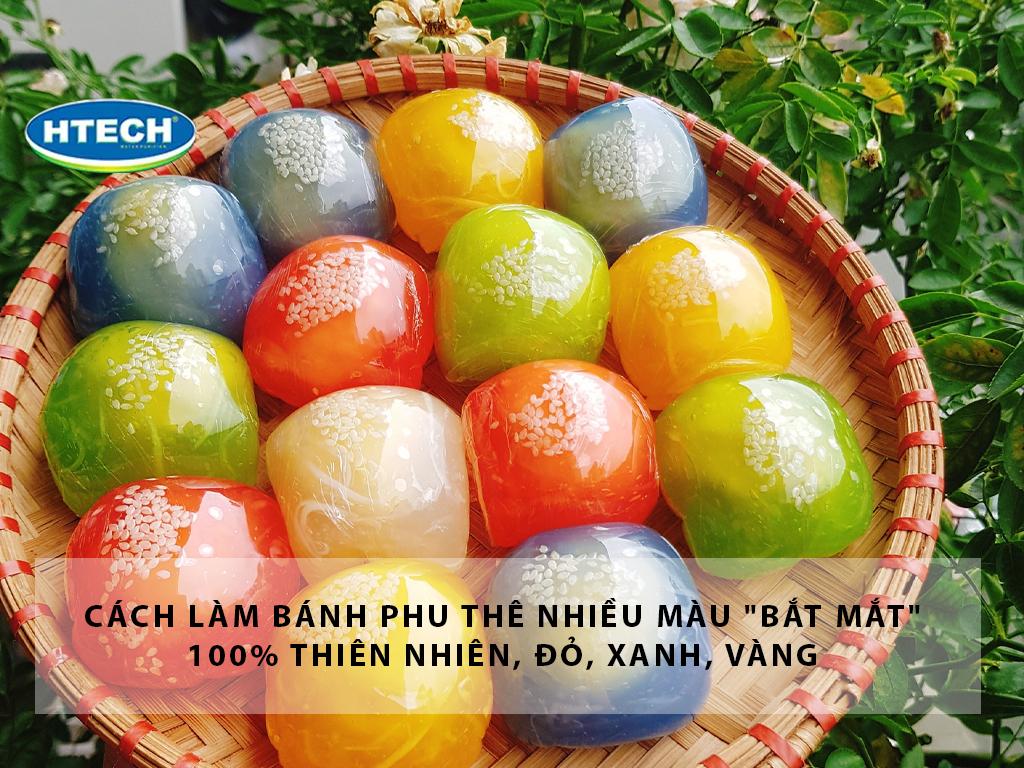Cách làm bánh phu thê nhiều màu "bắt mắt" 100% thiên nhiên, đỏ, xanh, vàng