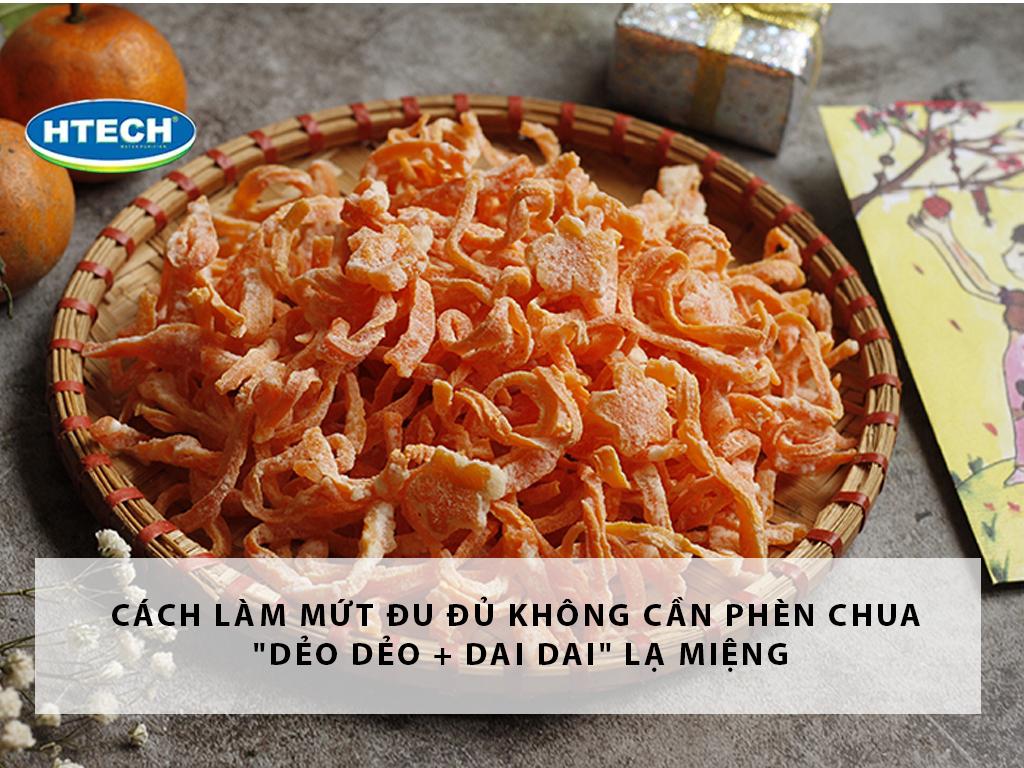Cách làm mứt đu đủ không cần phèn chua "dẻo dẻo" + dai dai lạ miệng