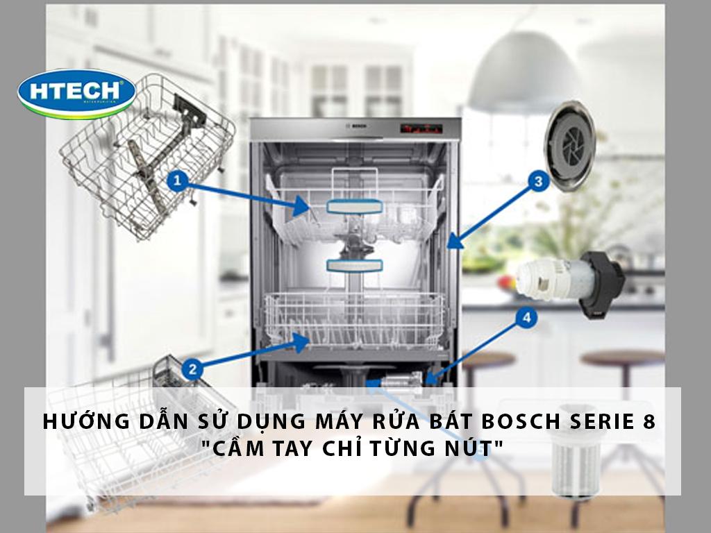 Hướng dẫn sử dụng máy rửa bát Bosch Serie 8 "cầm tay chỉ từng nút"