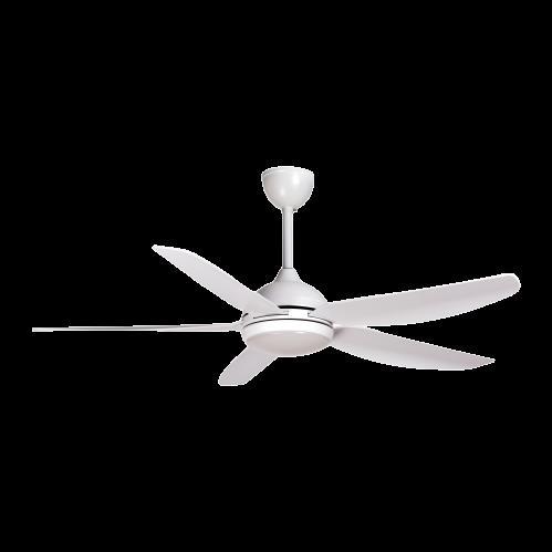 Quạt trần 5 cánh TCL 57YN04-đèn LED-điều khiển-màu trắng