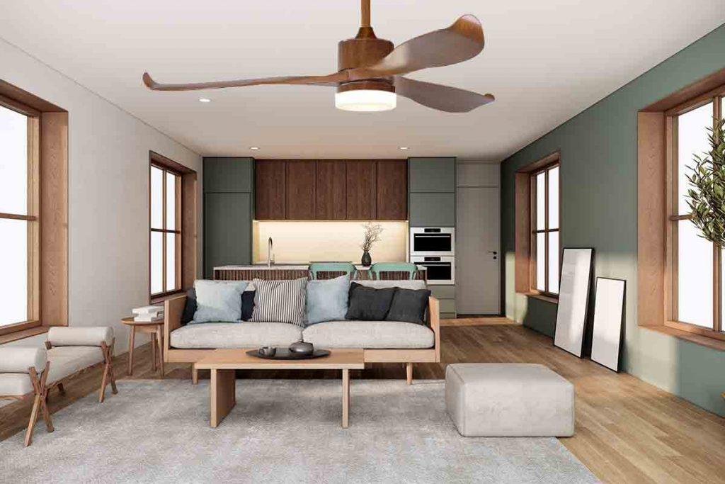 Quạt trần đèn hiệu Luxuryfan LuxAire - Curve CV563-DC-LED-4