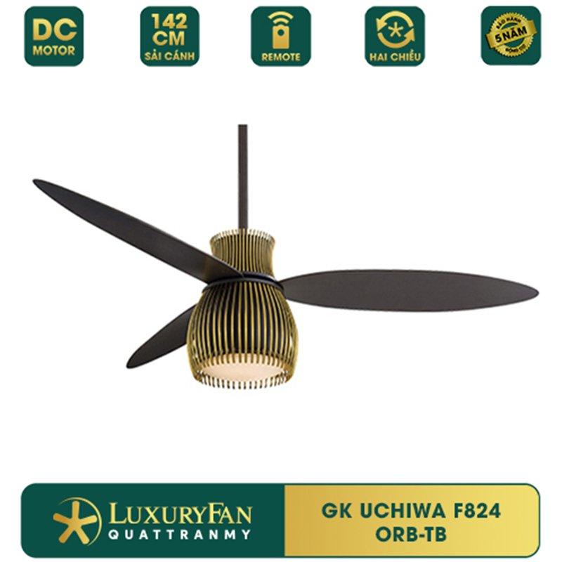 Quạt Trần Luxuryfan Minka Arie Uchiwa F824-25D-ORB/TB
