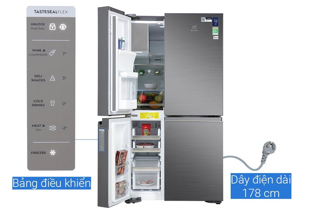 Tủ lạnh Electrolux Inverter 4 cửa 609L EQE6879A-B-2