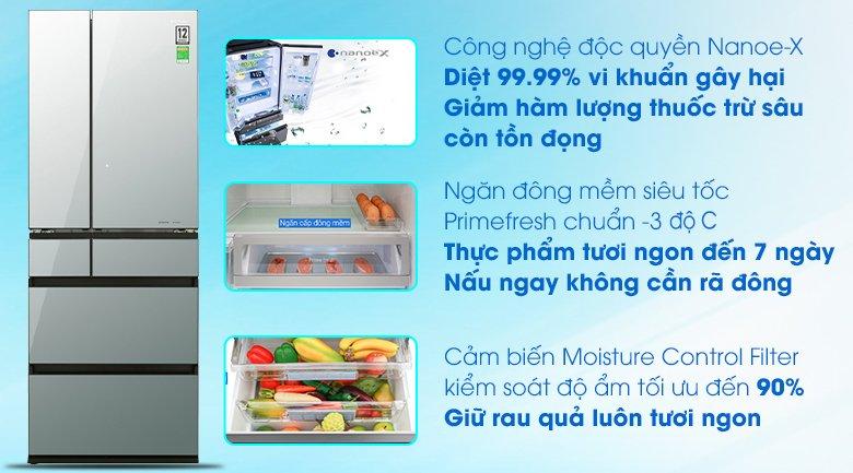 Tủ lạnh Panasonic Inverter 589L 6 cửa NR-F603GT-X2-2